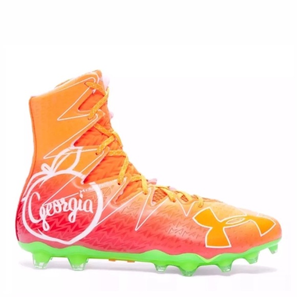 1275479-811 Under Armour Highlight MC LE Georgia Football Cleats Orange SZ
